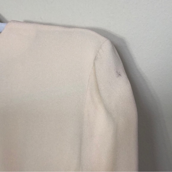 ATLEIN Draped Peplum Blouse Asymmetric Cream FLAWS 36/US6 - Picture 6 of 15